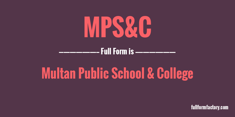 mps&c-full-form
