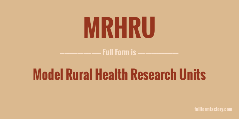 mrhru-full-form