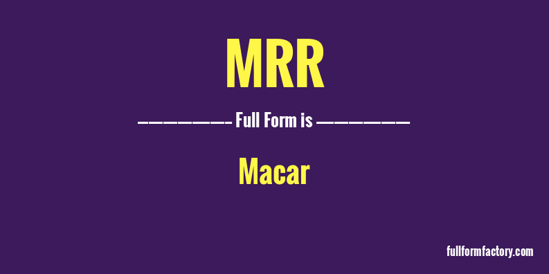 mrr-full-form