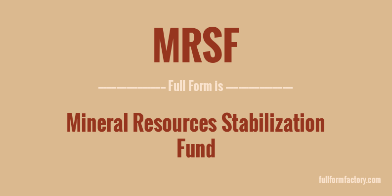 mrsf-full-form