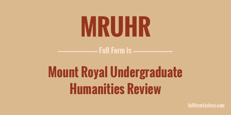 mruhr-full-form