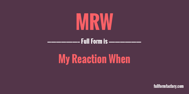 mrw-full-form