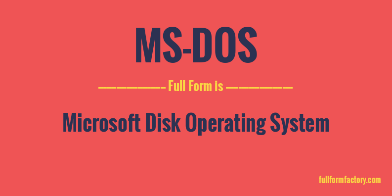 ms-dos-full-form