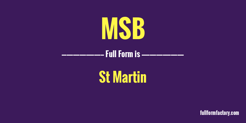 msb-full-form