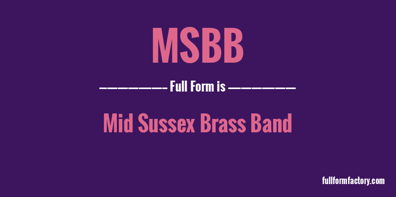 msbb-full-form