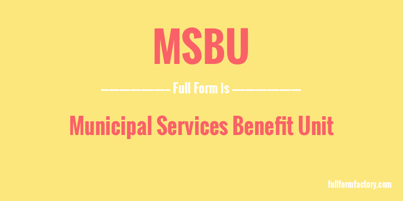 msbu-full-form