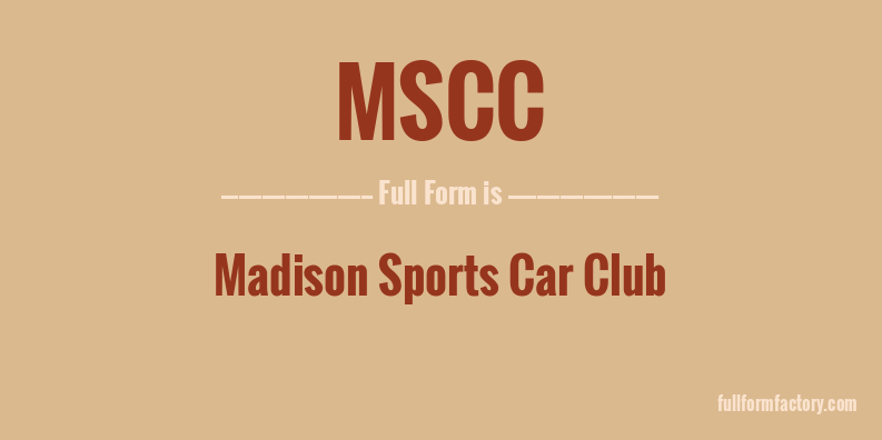 mscc-full-form