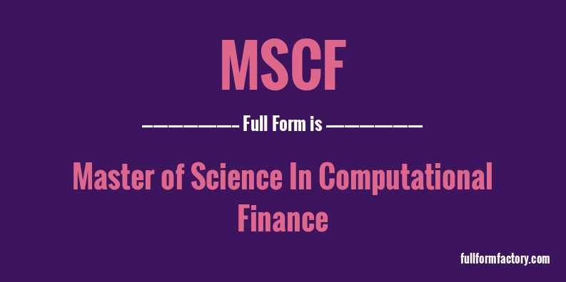 mscf-full-form