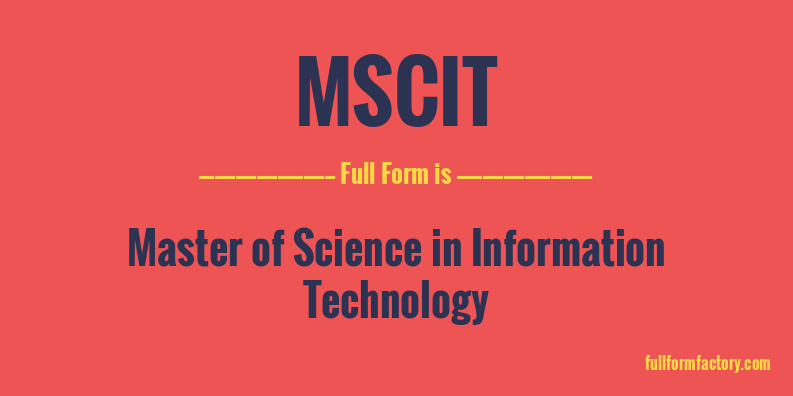 mscit-full-form