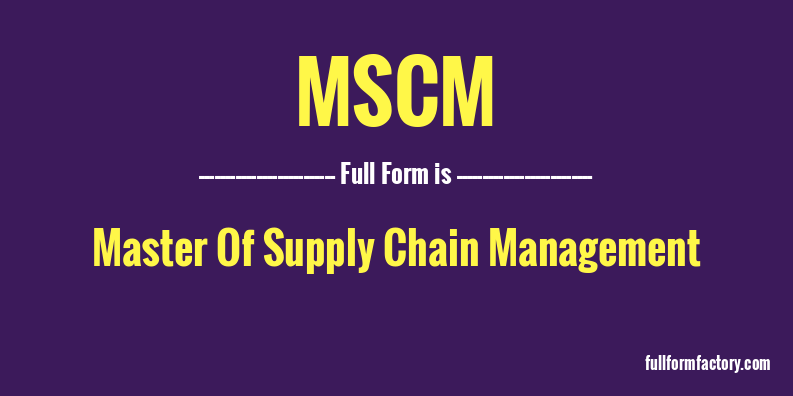 mscm-full-form