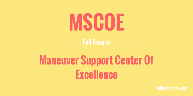 mscoe-full-form