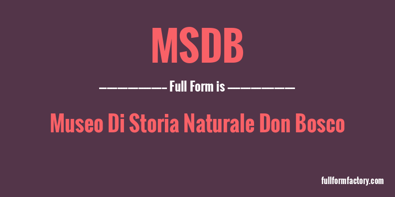 msdb-full-form