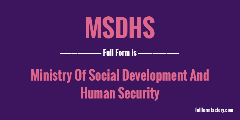 msdhs-full-form