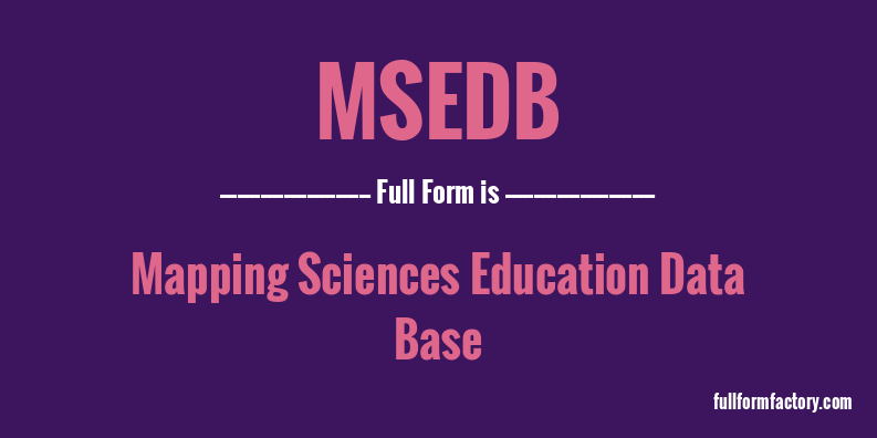 msedb-full-form