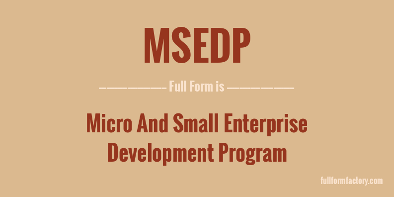 msedp-full-form