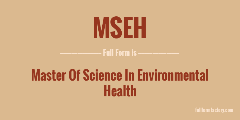 mseh-full-form