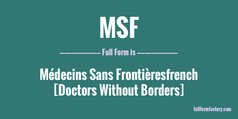 msf-full-form