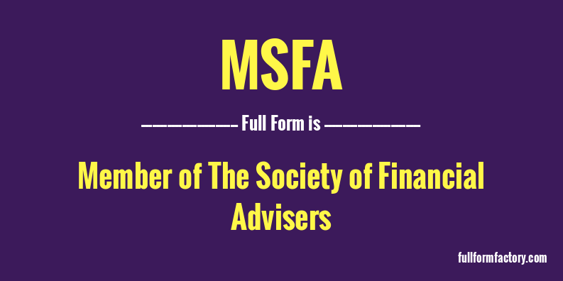 msfa-full-form