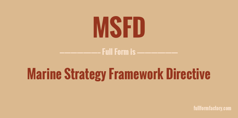 msfd-full-form