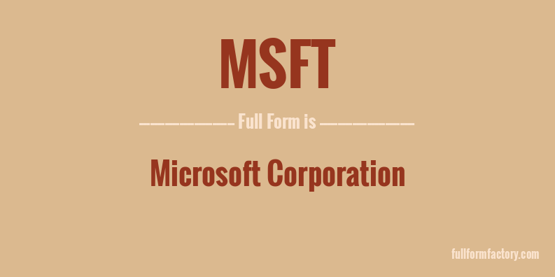 msft-full-form