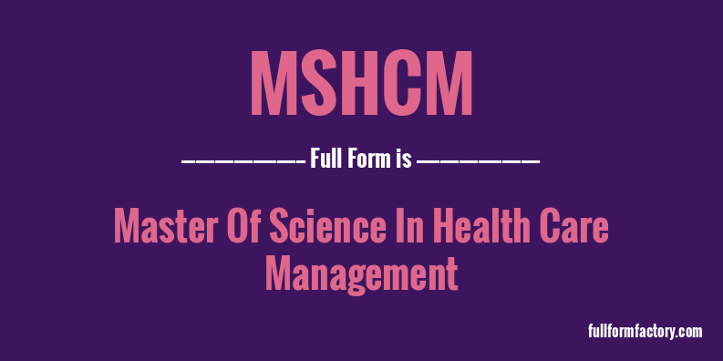 mshcm-full-form
