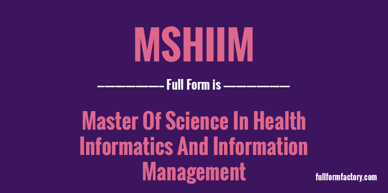 mshiim-full-form