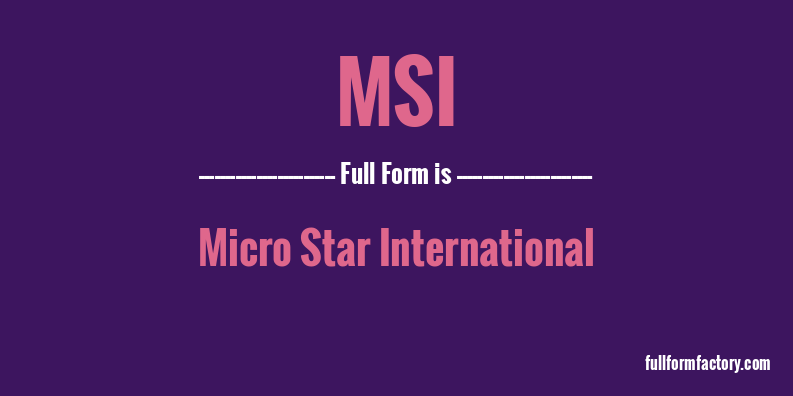 msi-full-form