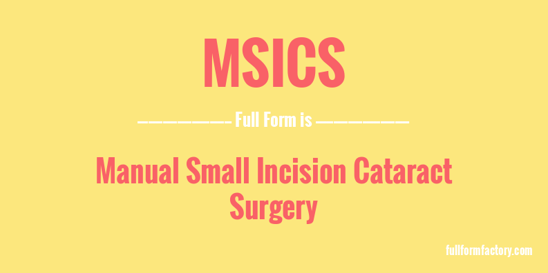 msics-full-form