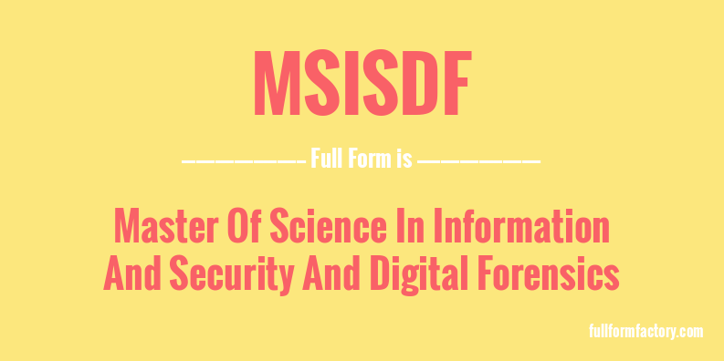 msisdf-full-form