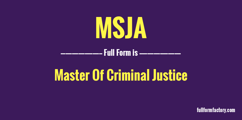 msja-full-form