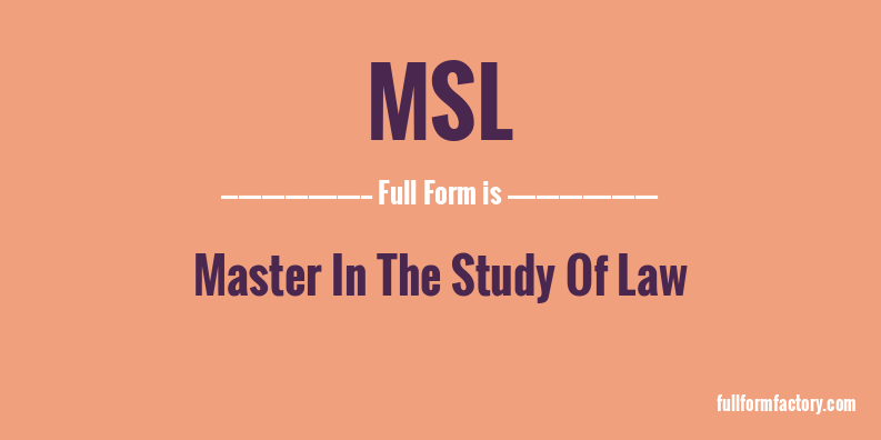 msl-full-form