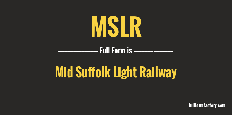 mslr-full-form