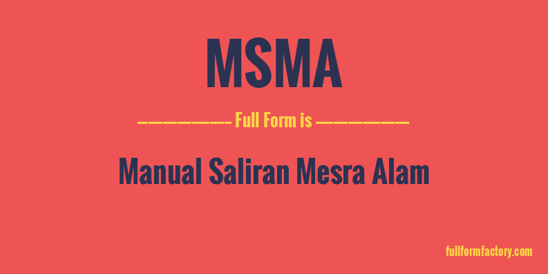 msma-full-form
