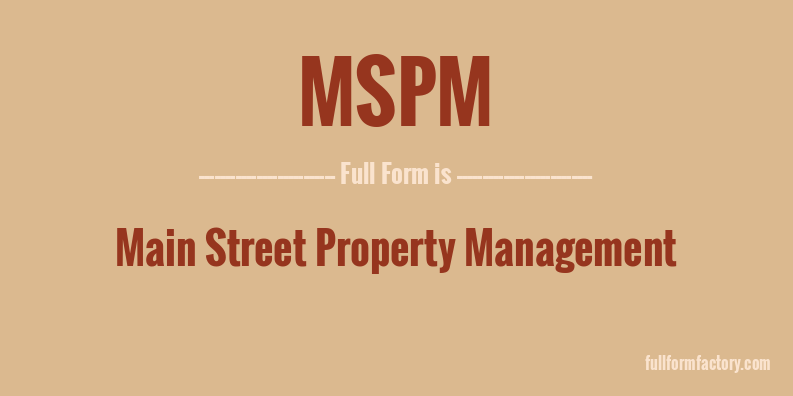 mspm-full-form
