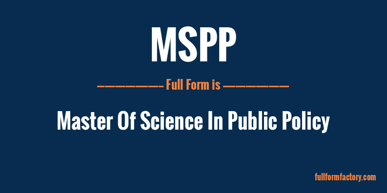 mspp-full-form