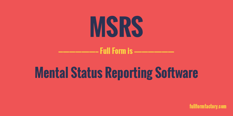msrs-full-form