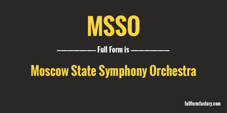 msso-full-form