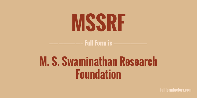 mssrf-full-form