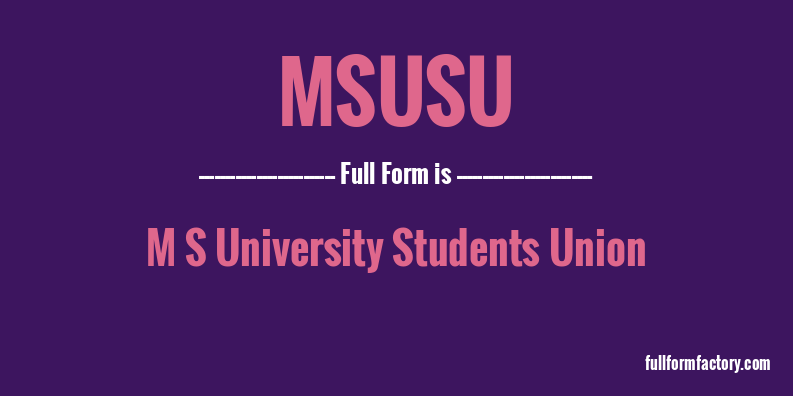 msusu-full-form