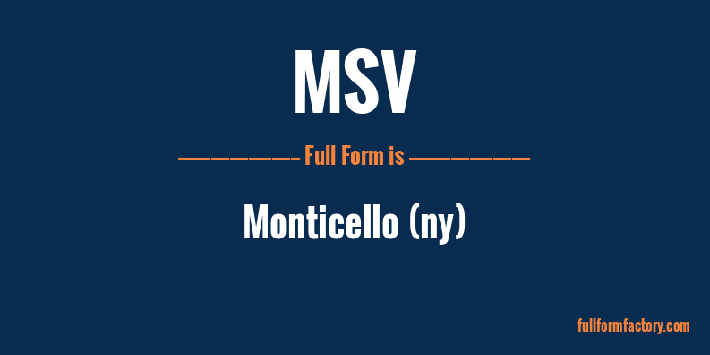 msv-full-form