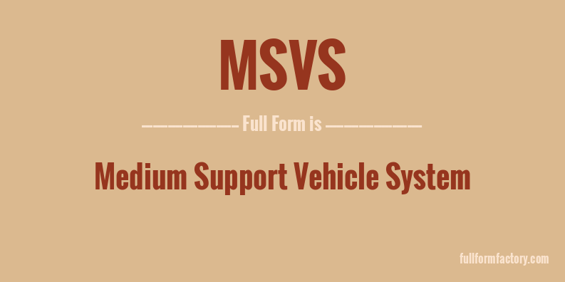 msvs-full-form