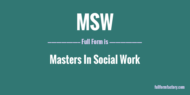 msw-full-form