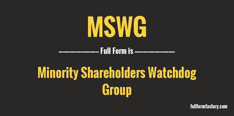mswg-full-form