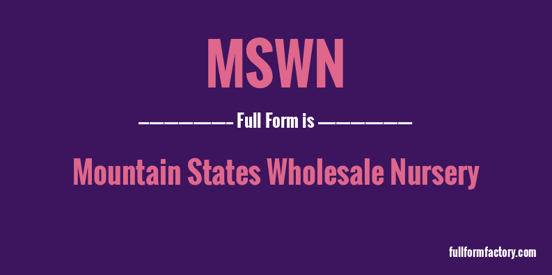 mswn-full-form