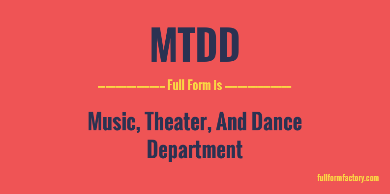 mtdd-full-form