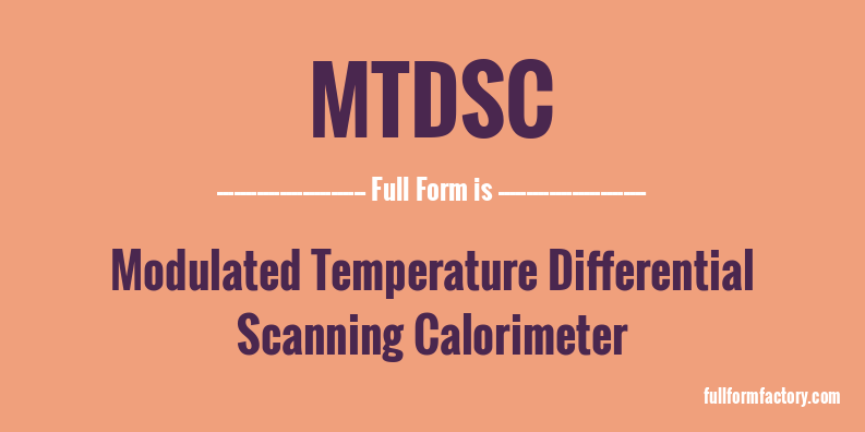 mtdsc-full-form