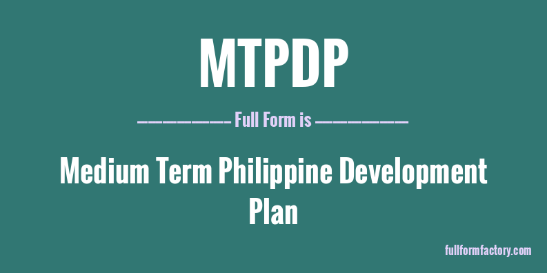 mtpdp-full-form
