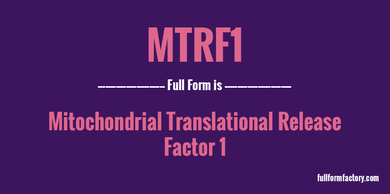 mtrf1-full-form
