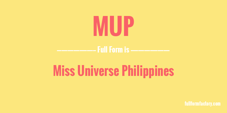 mup-full-form