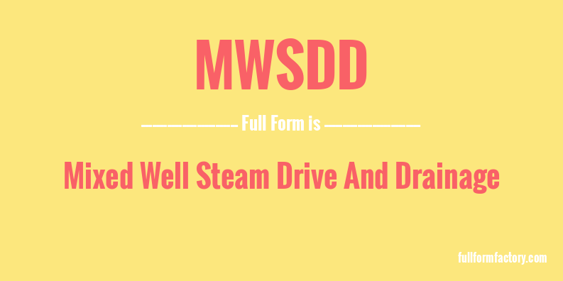 mwsdd-full-form